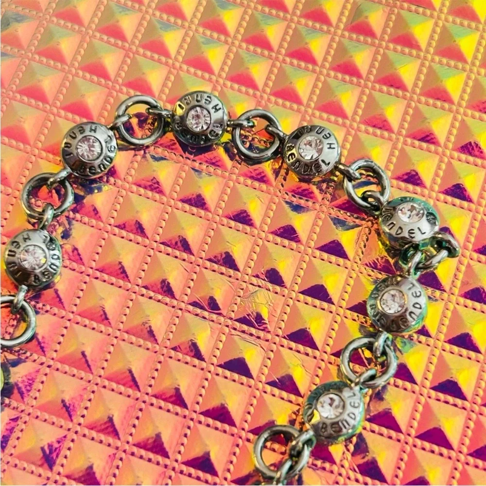 NWOT RARE Henri Bendel Silver Tone Tennis Bracelet - Picture 6 of 10
